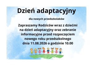Dzień adaptacyjny zaproszenie